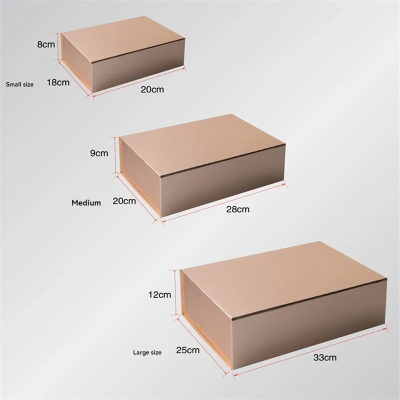 Rectangle Collapsible Box with  Hardboard and  Magnetic Lid for Christmas  Gift Packaging
