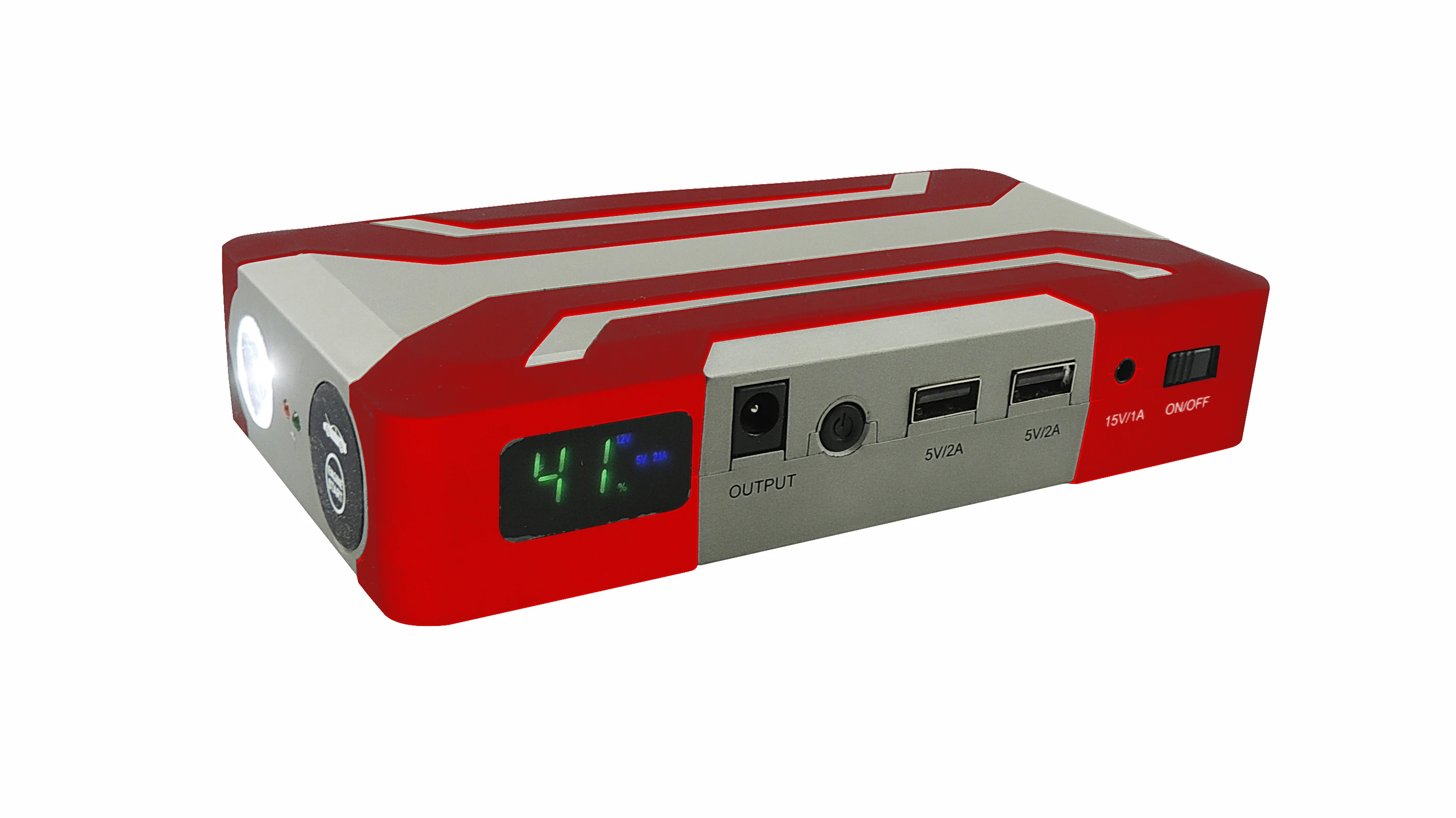 15000mah Portable Car Jump Starter Power Bank For 6.0l Diesel Vehicles With Lcd & Magnet Jump Starter