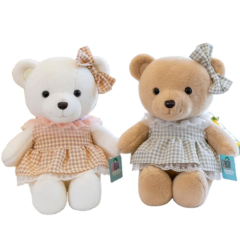 Светящийся медведь, кукла, оптовая продажа, Детские набивные дешевые цены, ПП хлопковые наполнители, удобный медведь со светодиодной подсветкой в юбке, плюшевые игрушки