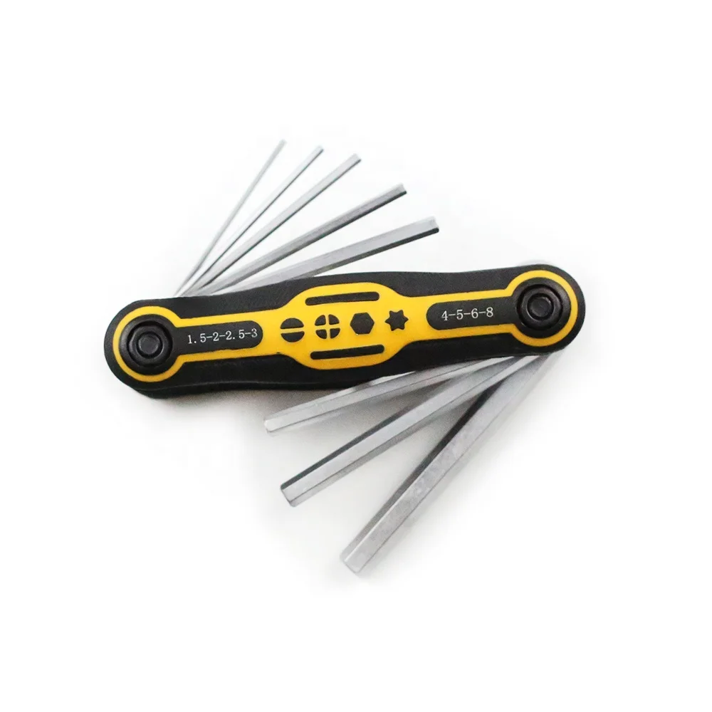 8 шт. складной шестигранный ключ набор инструментов для ремонта велосипедов с пластиковой рамкой