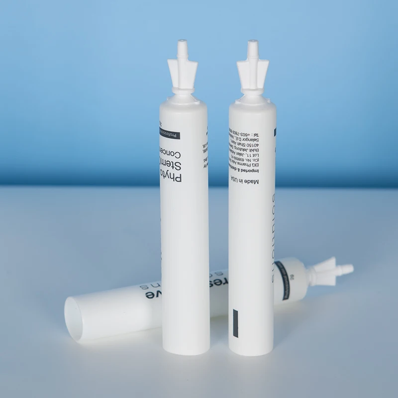 Custom 15ml-5ml skin whitening cream tube PE material skin care usage collapsible plastic tube with twist off