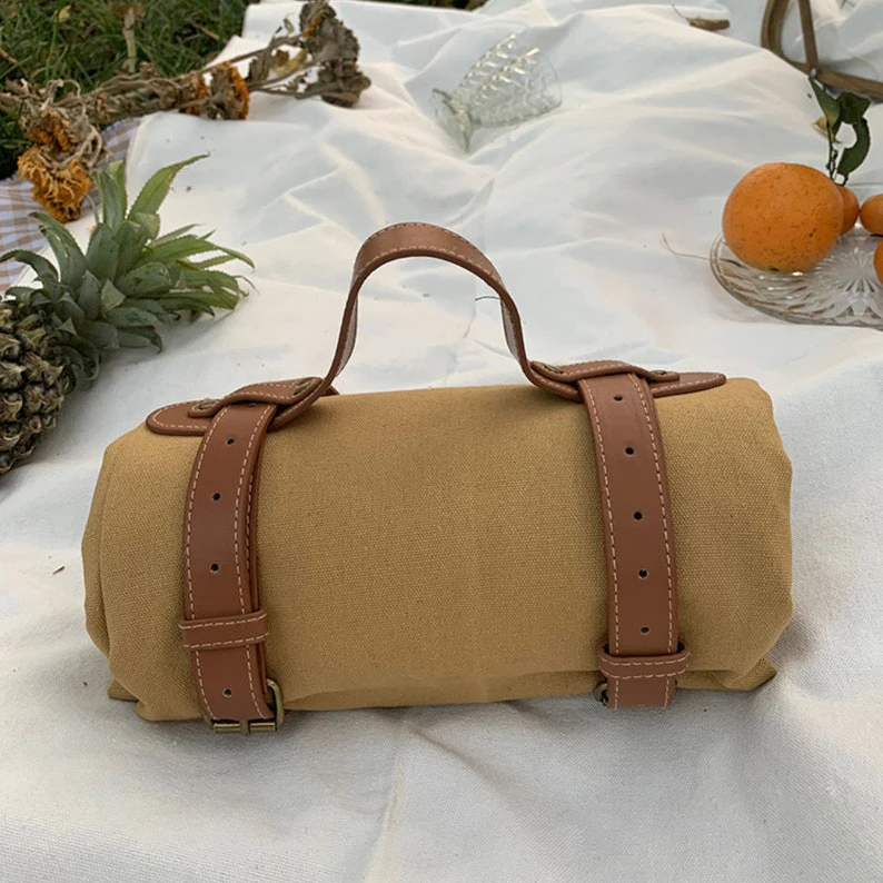 Outdoor Camping Mat Strap Leather Blanket Tie Portable Outdoor Climbing Picnic Mat Roll Bundle Yoga Mat Hand Strap Ties for