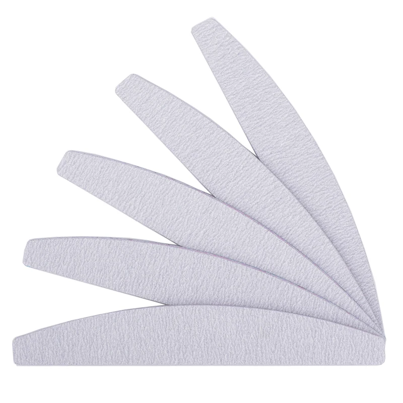 Nail Art Sanding Buffer Files 100/180 Grits Half Moon Nail File Grinding Polishing Manicure Accessories Tools