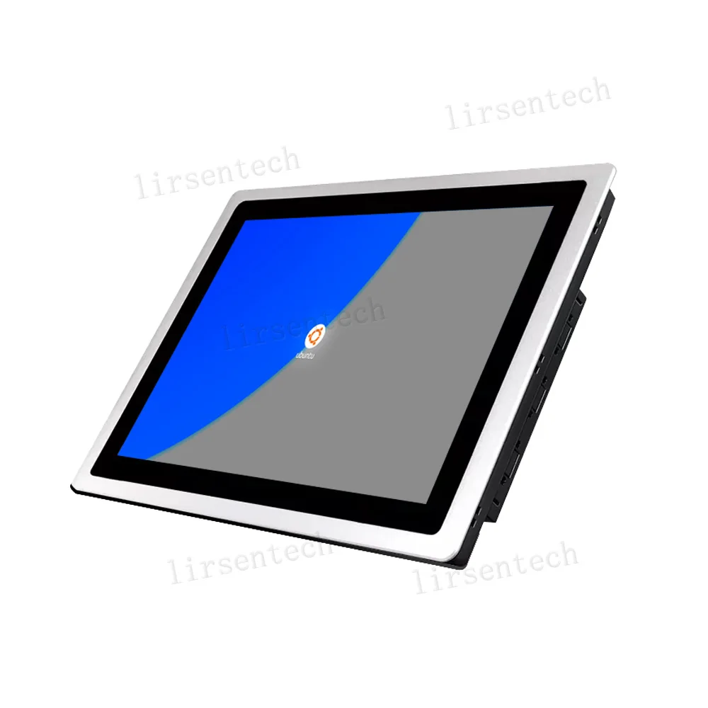 12.1-inch Flat Panel Monitor Aluminum Bezel LED Backlit IP65 Waterproof NEMA POE Wide Voltage 9-48 VDC Mini Linux Embedded PC