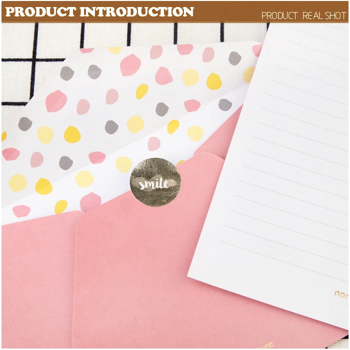 pink custom letter writing paper pad envelopes and letter thank you note cards with envelope and stickers stationery paper set
