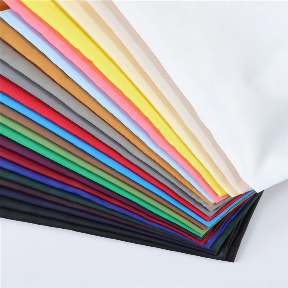 Wholesale Factory 100% polyester taffeta fabric 190T 78g plain solid dyeing taffeta for garment bag lining interlining
