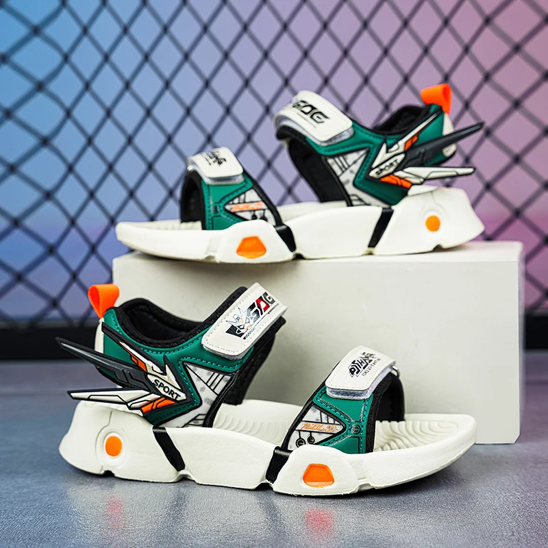 Kids Sandals Boys And Girls Leisure Sports Flat Sandals Soft Soles Waterproof Quiet Other Sandals