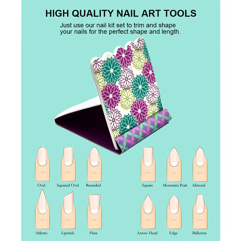 Wholesale customized hat box printed Sponge mini nail file tool double side emery board matchbook nails filer