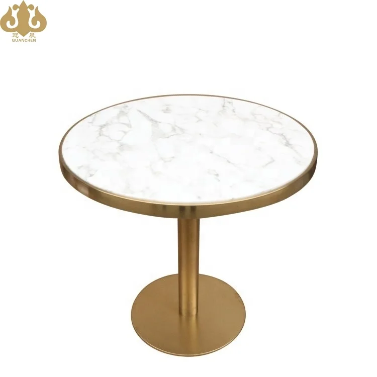 Hotel restaurant luxury 4 person white marble quartz stone table