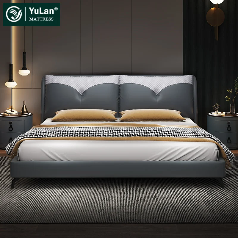 Hot Selling Royal Luxury Hotel Bedroom Furniture Upholstered Bed