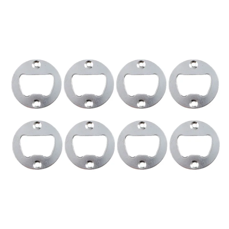 Custom Bronze & Silver Bottle Opener Insert Round Metal Strong Polished Bottle Opener Insert Parts Beer Bottle Opener Hardware