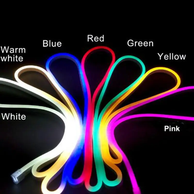 6*12mm 12V Flexible LED Strip Neon Silicone Waterproof Bar Light Led Neon Flexible 5m/roll