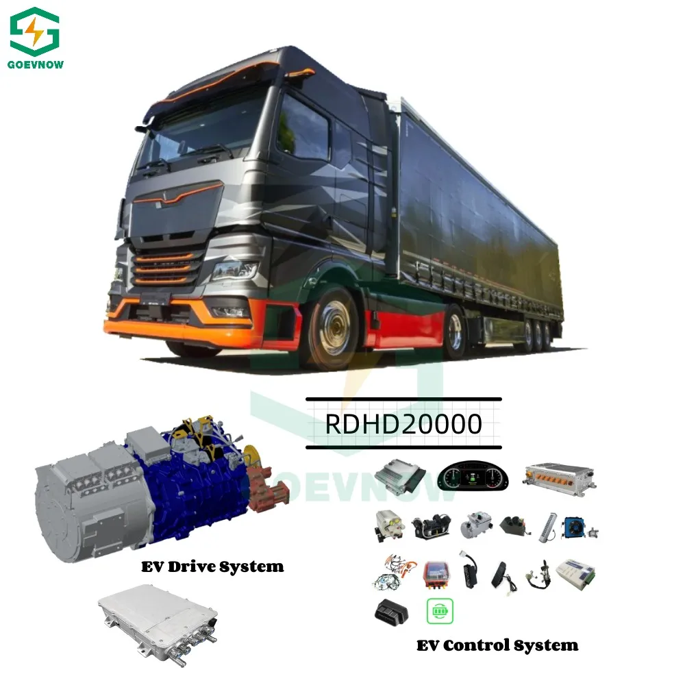 Goevnow three phase electric car motor for 55T heavy truck RDHD20000 Dual motor controller TCU conversion kit Motor control kit