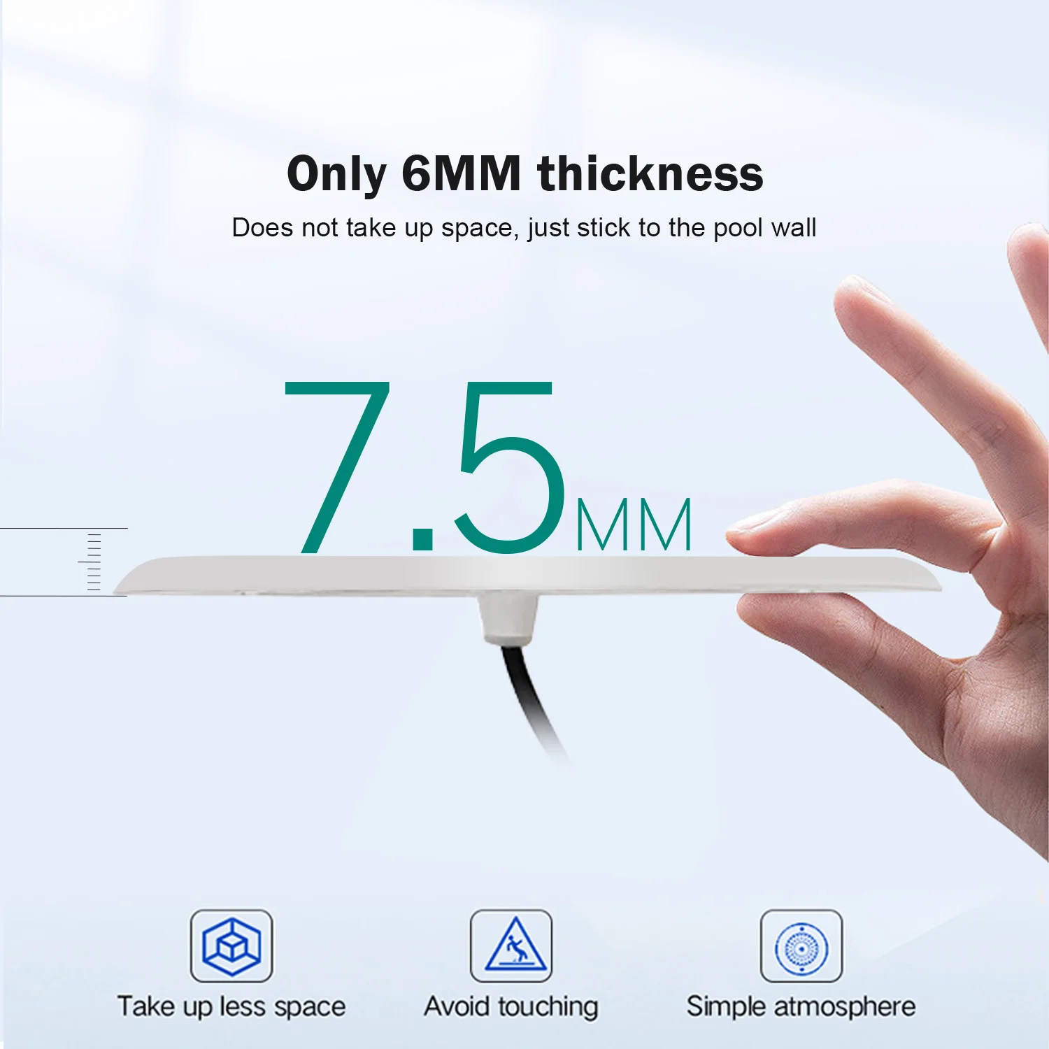 Беспроводная Смола Smd2835 плоская погружная 7 5 мм оптовая продажа Ip68 подводная 12 В Светодиодная лампа для бассейна