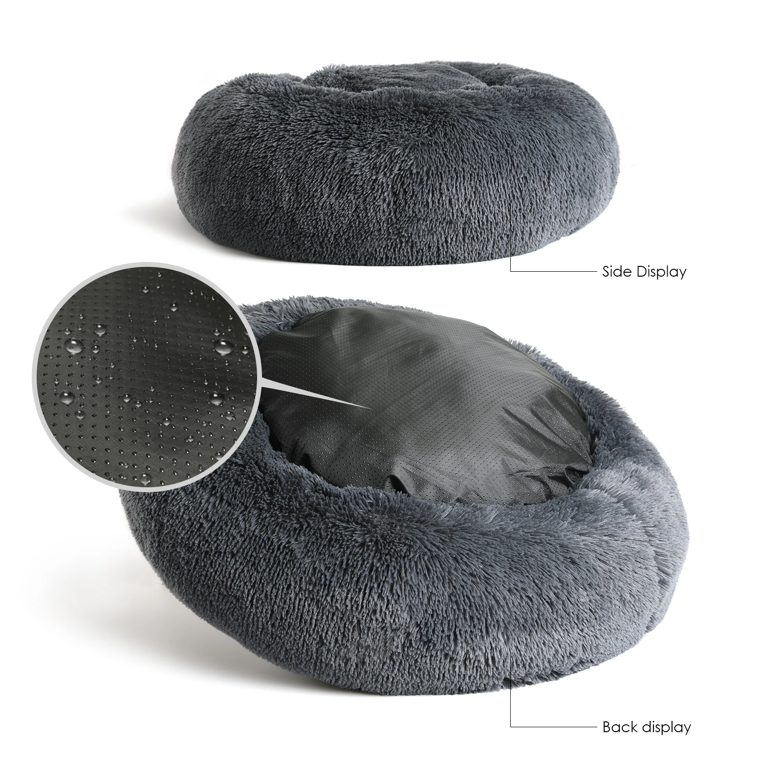 c4p 2023 Hot Sale Soft Washable Dog Luxury Round PV Plush Pet Beds & Accessories For Pets