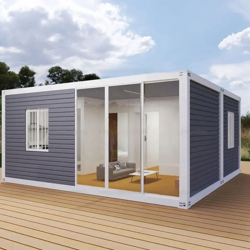 Newly designed beach steel structure folding prefabricated modular small residence 20 feet/40 feet container house