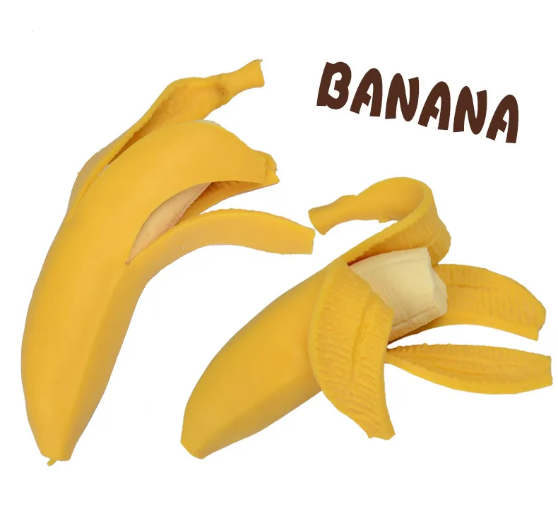 Simulated Peeling Banana Pinching Joy Decompression Toy Creativity Slow Rebound Trick Decompression Release Fruit Toy