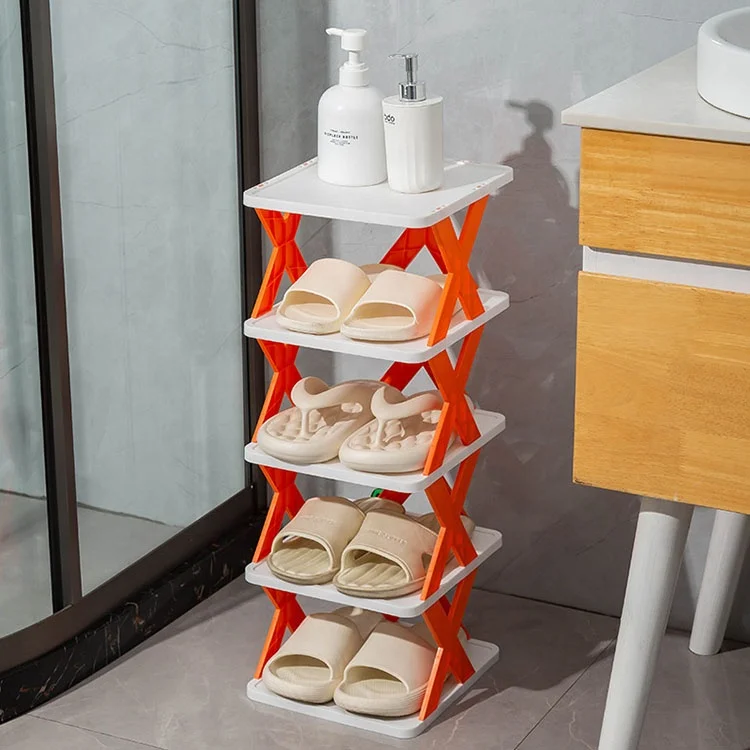 Jianlu Space Saving Shoe Organizer Close To The Door Easy To Assemble Plastic Shoes Storage Shelf