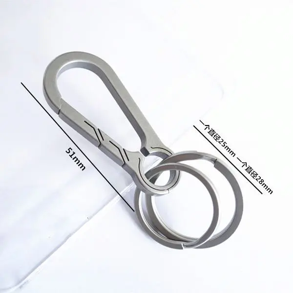 luxury Metal keychain titanium titanium carabiner keychain titanium keychain