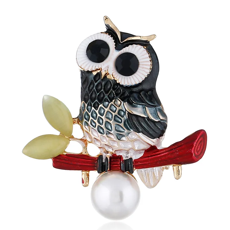 2019 Creative Style Chinese Style Festive Jewelry Alloy Owl Brooch