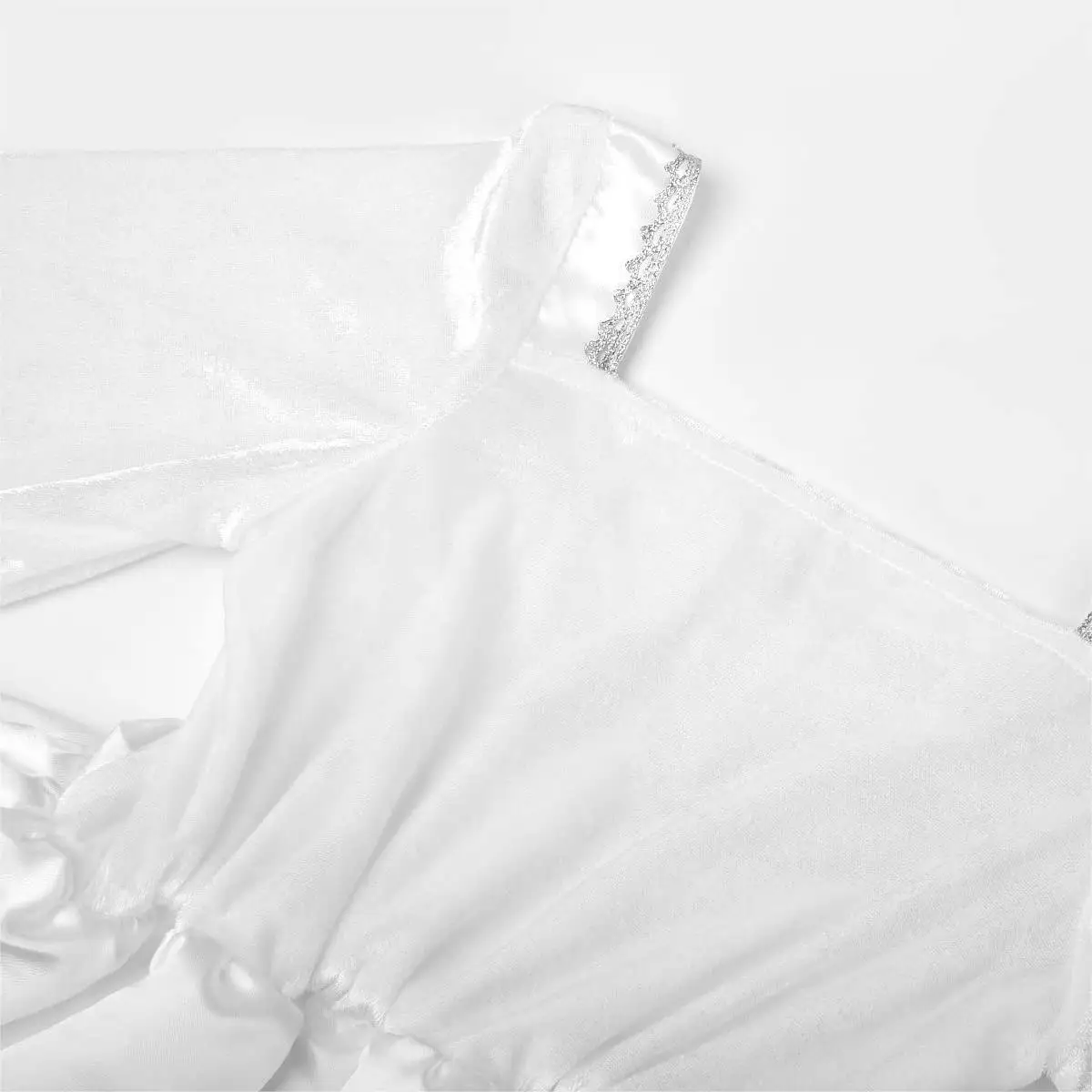 Halloween Girls Angel Costume for Kids White Fancy Princess Tulle Dress Halloween Party Angel Dress with Wings and Halo