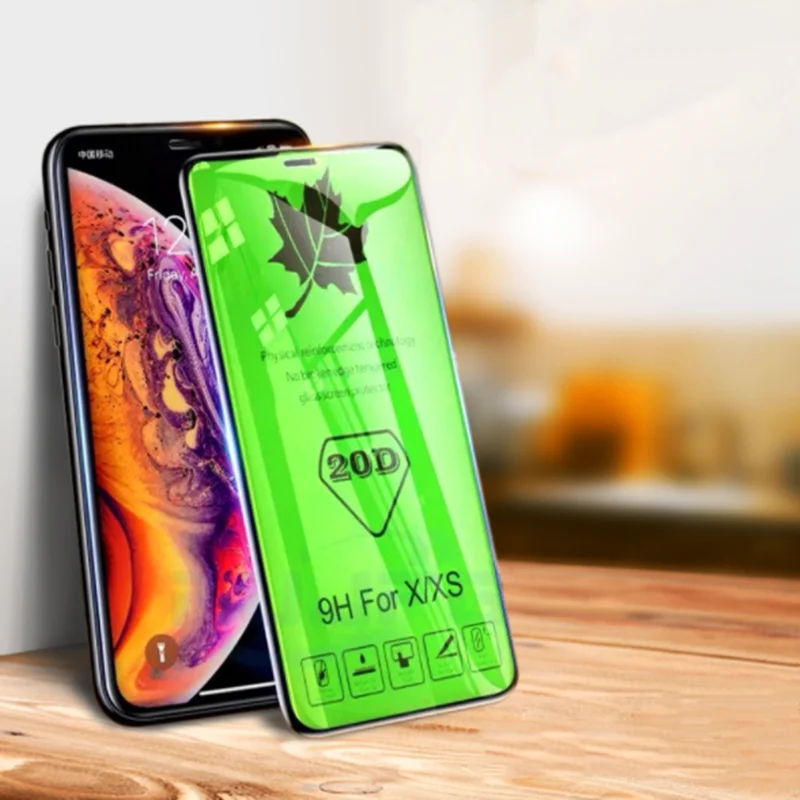 20D Curved Edge Protective Glass For iPhone 14 13 pro max full cover Screen Protector Film for iPhone XS Max 8 7 Tempered Glass