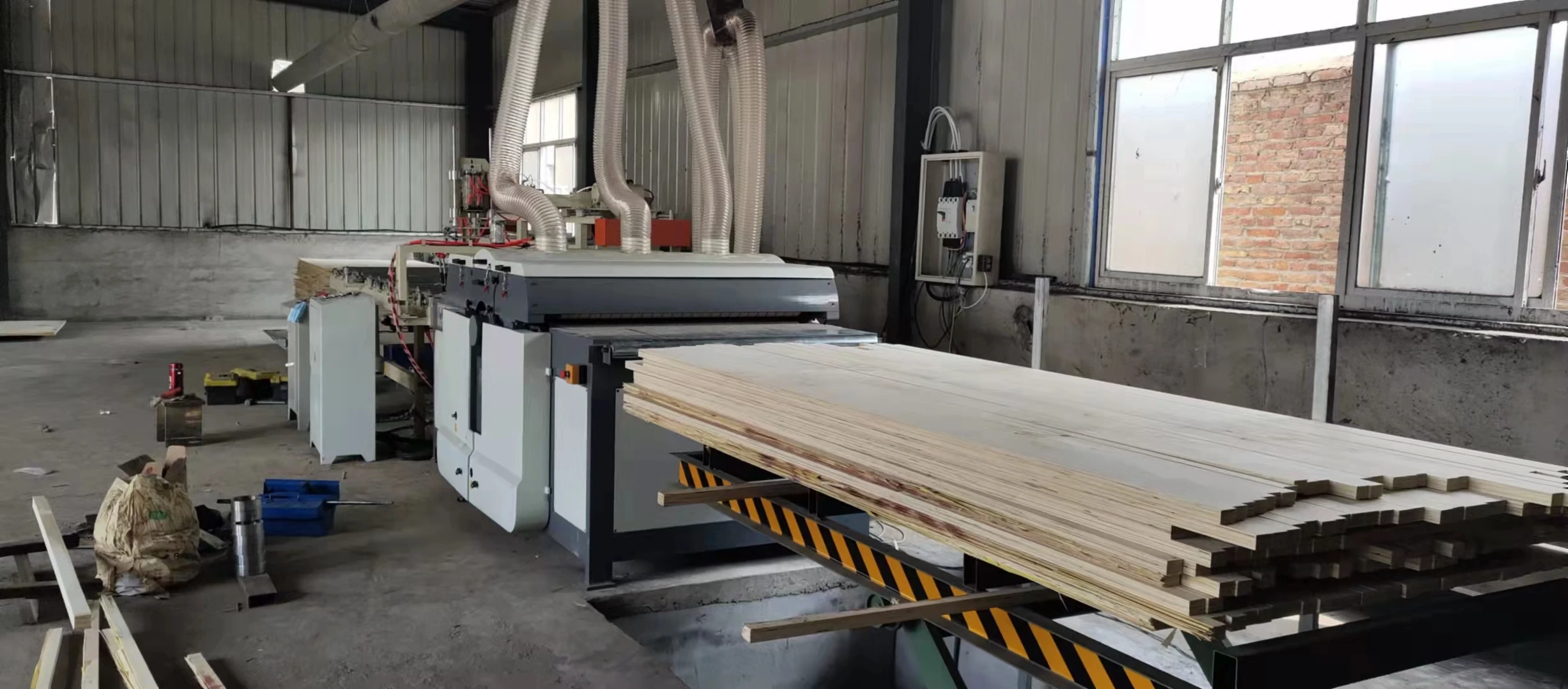 heavy duty wood door multi blade rip saw