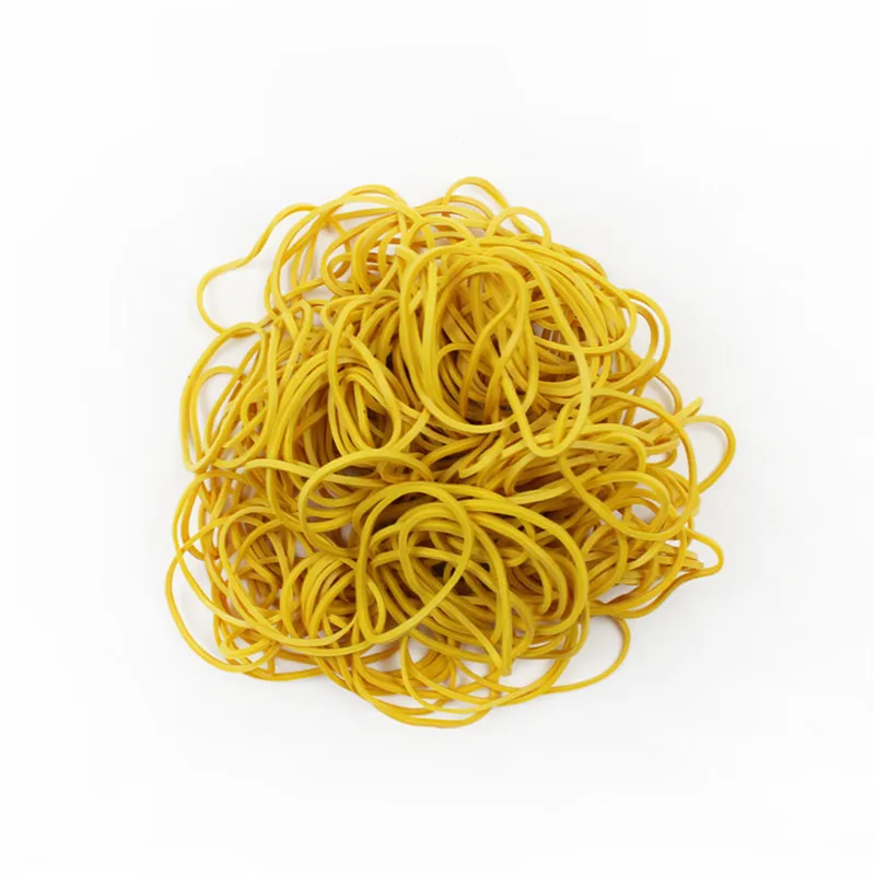 32mm diameter yellow solid high elasticity rubber bands environmentally friendly halogen-free stationery rubber band