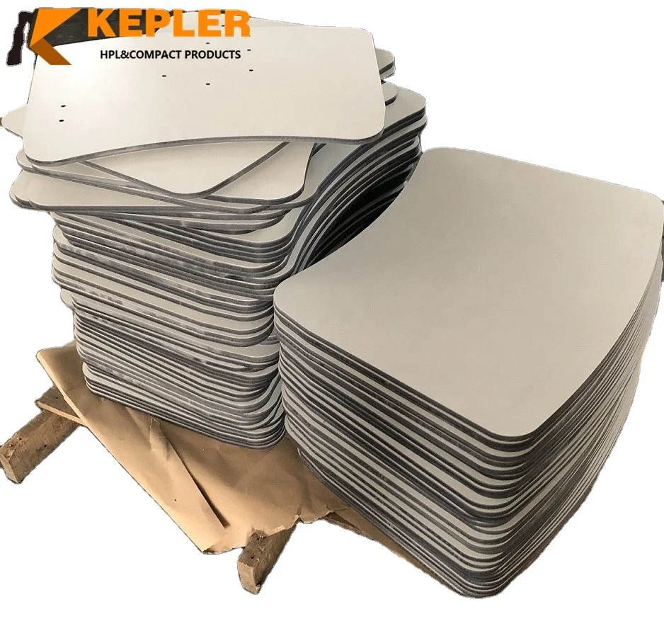 Interior Exterior Restaurant Customized HPL Compact Laminate Board Phenolic Kraft Paper Waterproof 12MM Desk Tabletop