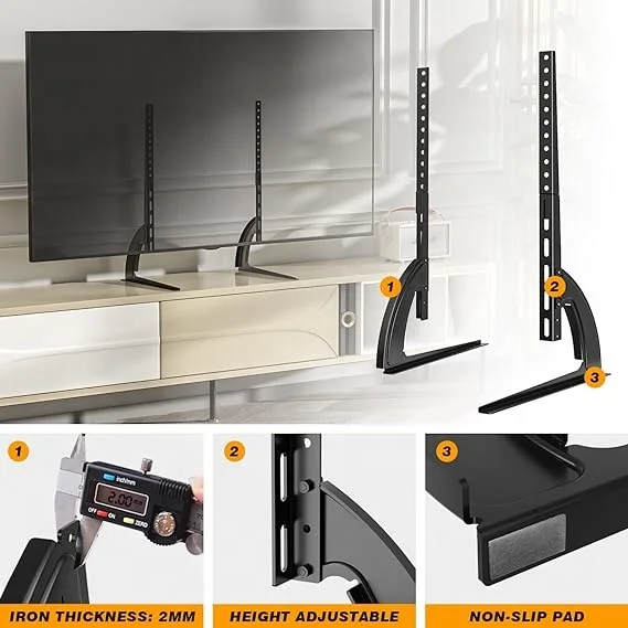 TV Legs Height Adjustable TV Base 2 to 65 inch Plasma LCD LED Flat Screen TVs