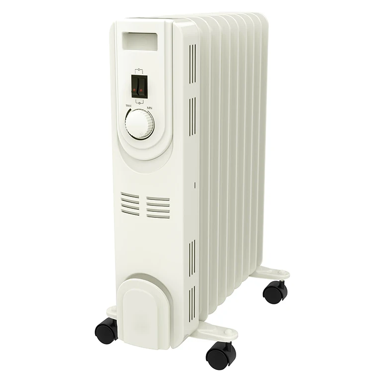 New design Electric 1500W 2000W 2500W oil filled radiator heater for home use with safety protection and wheels