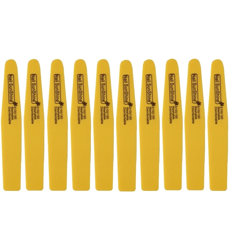 Wholesale Double Side Disposable Buffer Nail Art Half Moon Manufacturer Sponge Manicure Nail File 100/180