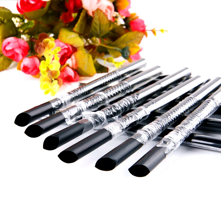 Plastic Bubble Tea Milk Tea Boba Drinking Disposable Straws Transparent Black Colorful Straws