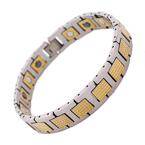Mens Magnetic Therapy Stainless Steel Bracelets