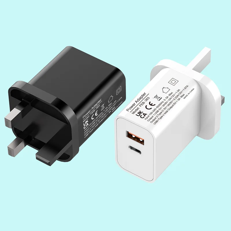 Factory 18W 20W EU AU UK US Dual Port Plug Type C Usbc QC 30  Quick Charging Block Cell Phone Adapter Wall Charger