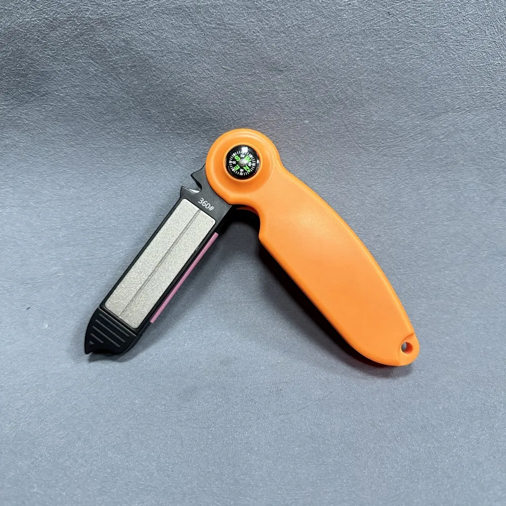 Diamond ceramic Knife Sharpener Portable Sharpeners fint whistle and compass 9-in-1 Multi Functional Outdoor Knife Sharpener