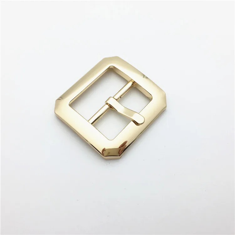 New designs manufacturing 35mm gold buckle center bar cheap custom made square belt buckles
