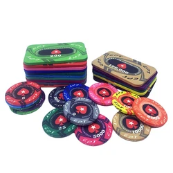 Wholesale Cheap Professional High Quality Clay Ceramic Poker Chips Set Casino Chips For Blackjack Gambling