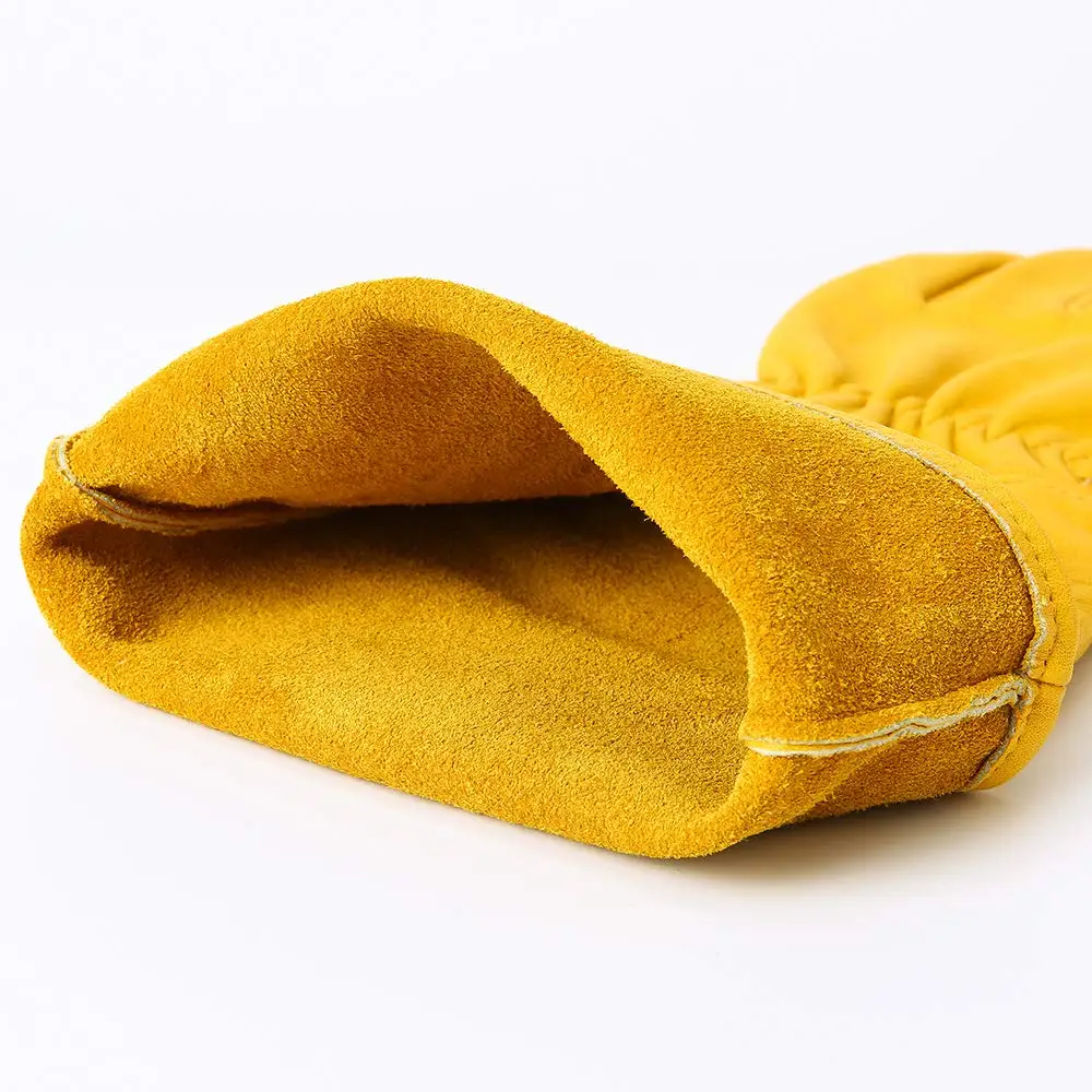 
welding gloves leather Puncture Resistant safety welding work glove long leather gloves for Forearm Protection 