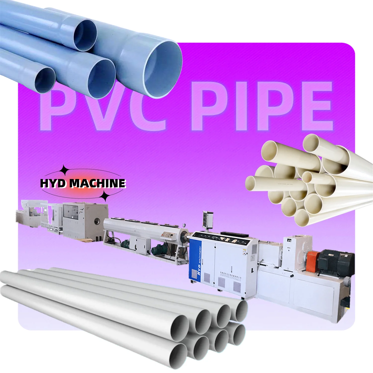 200~400mm Three Layers PVC Pipe Production Machine line Plastic Pipe Extrusion Equipment Line
