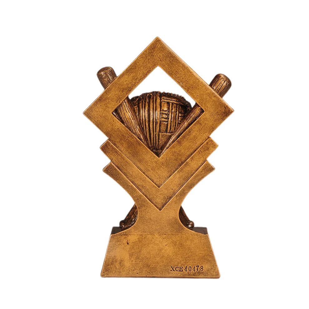 Antique crafts polyresin baseball trophy resin medal