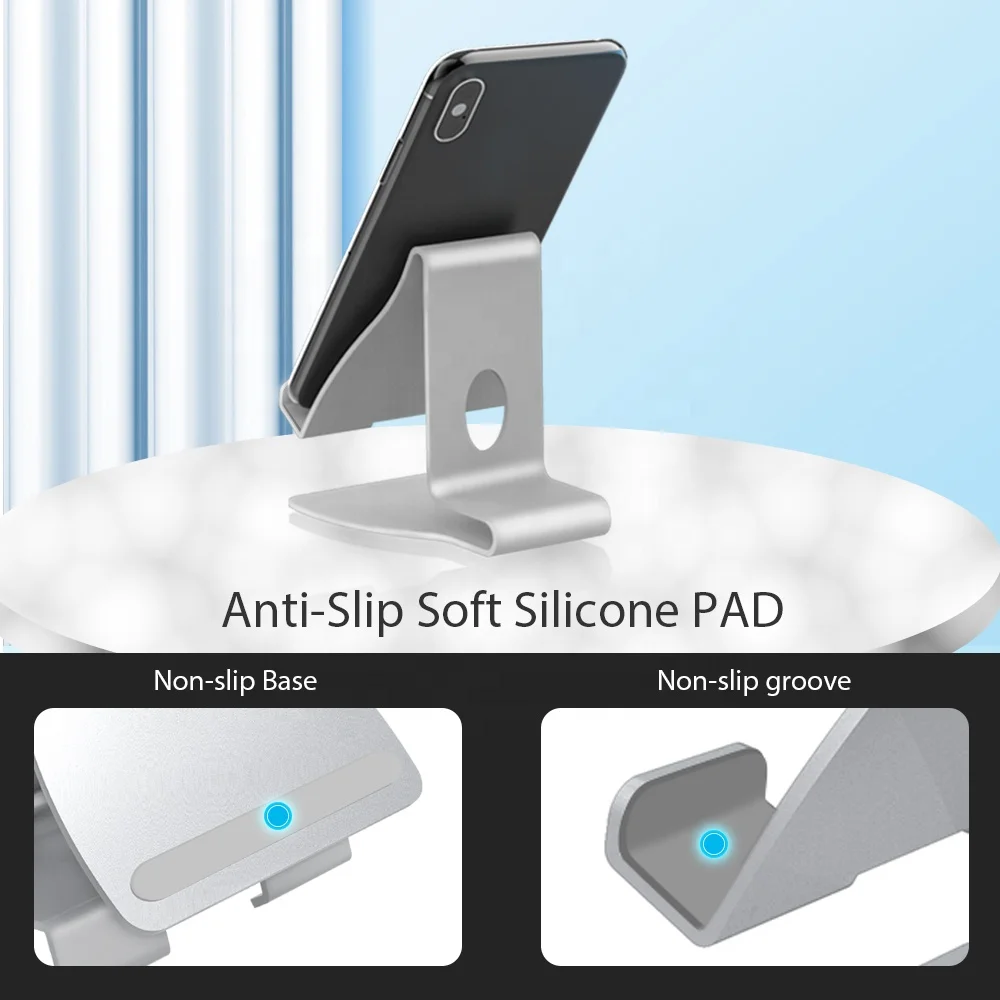 Hot Sale Aluminum Alloy Desktop Mobile Mount Compatible With Smartphones And Tablets Cell Phone Stand Durable  Phone Holder