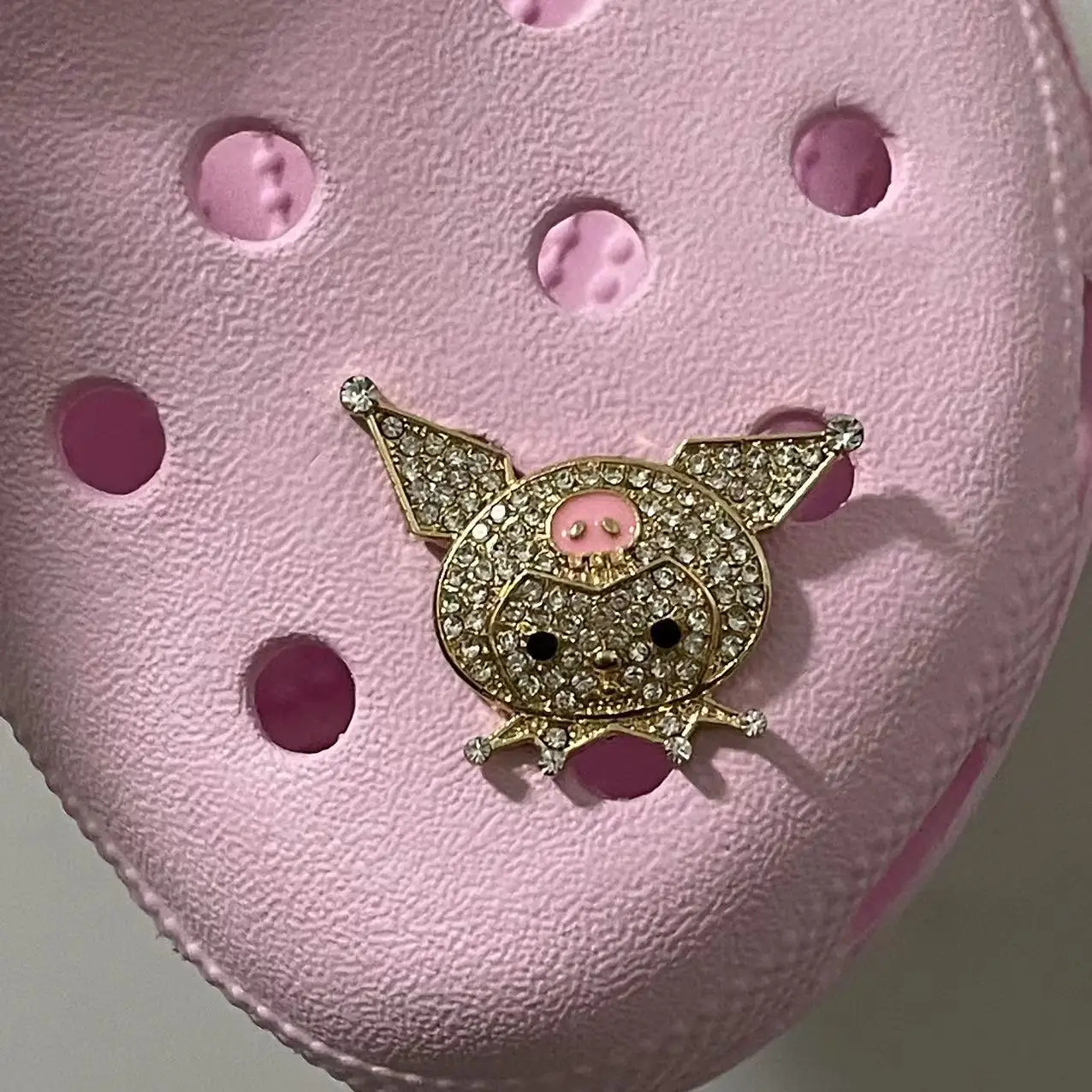 Wholesale Diy Popular Gold and silver Metal With Diamonds Croc Shoe Decoration Accessories For sanrio accessories croc  Charms