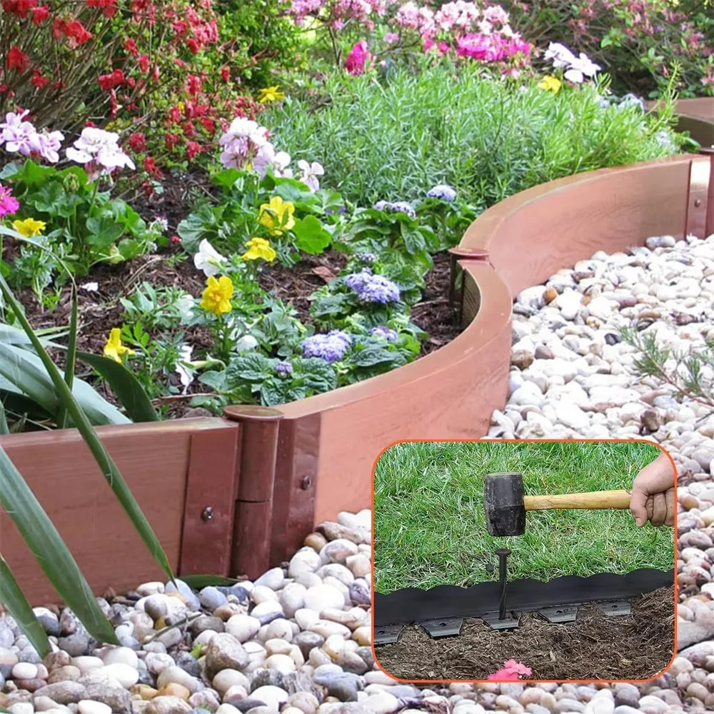 Plastic Landscape Edging Anchoring Stakes Garden Lawn Yard Landscaping Spikes for Paver Edging Weed Tent Artificial Turf