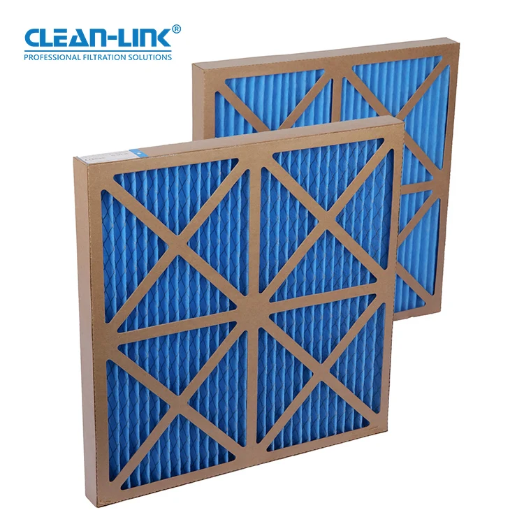 High Quality Merv8 Merv11 Merv13 Havc Air Filter Pleated Cardboard Frame Ac Furnace Filter