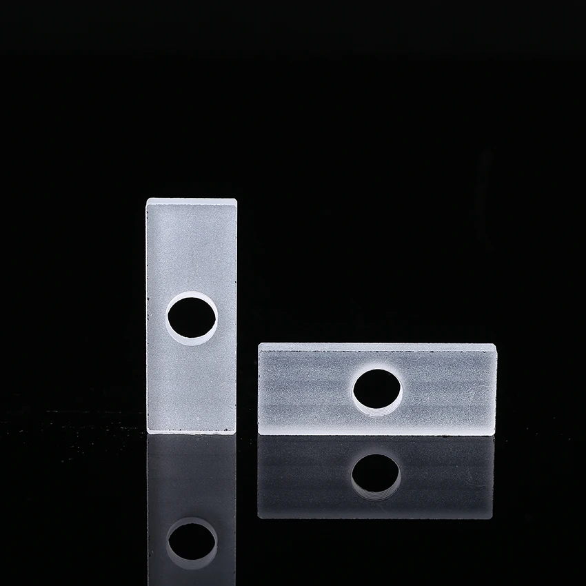 High quality clear quartz frosted Pieces with hole