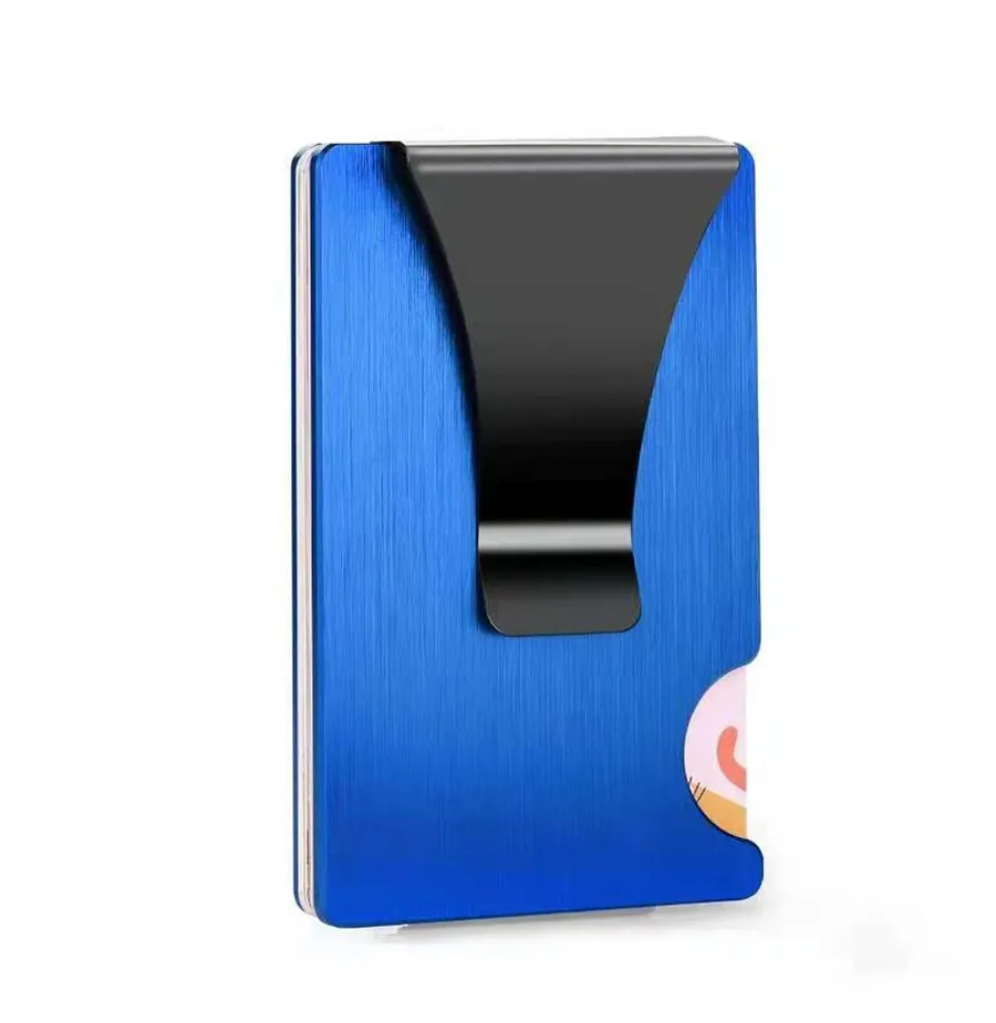 Aluminum Alloy Multiple ATM Pop Up Card Holder With Stainless Steel Money Clip And RFID Blocking Function