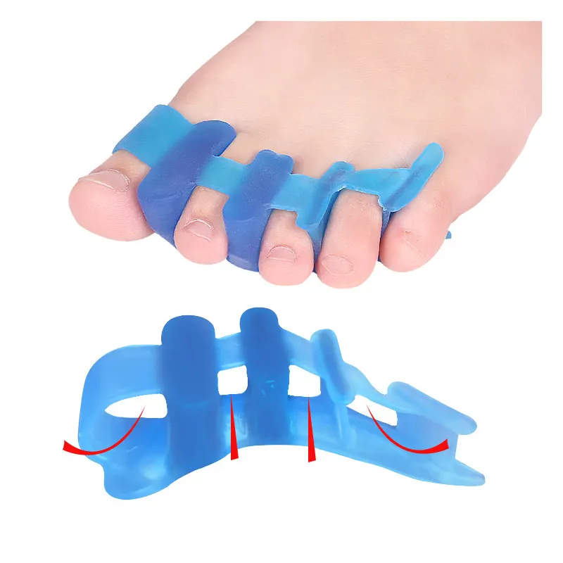 5 Holes Toe Stretcher Soft Silicone Toe Spreaders for Bunion Pain Relief and Stretching Toe Separators