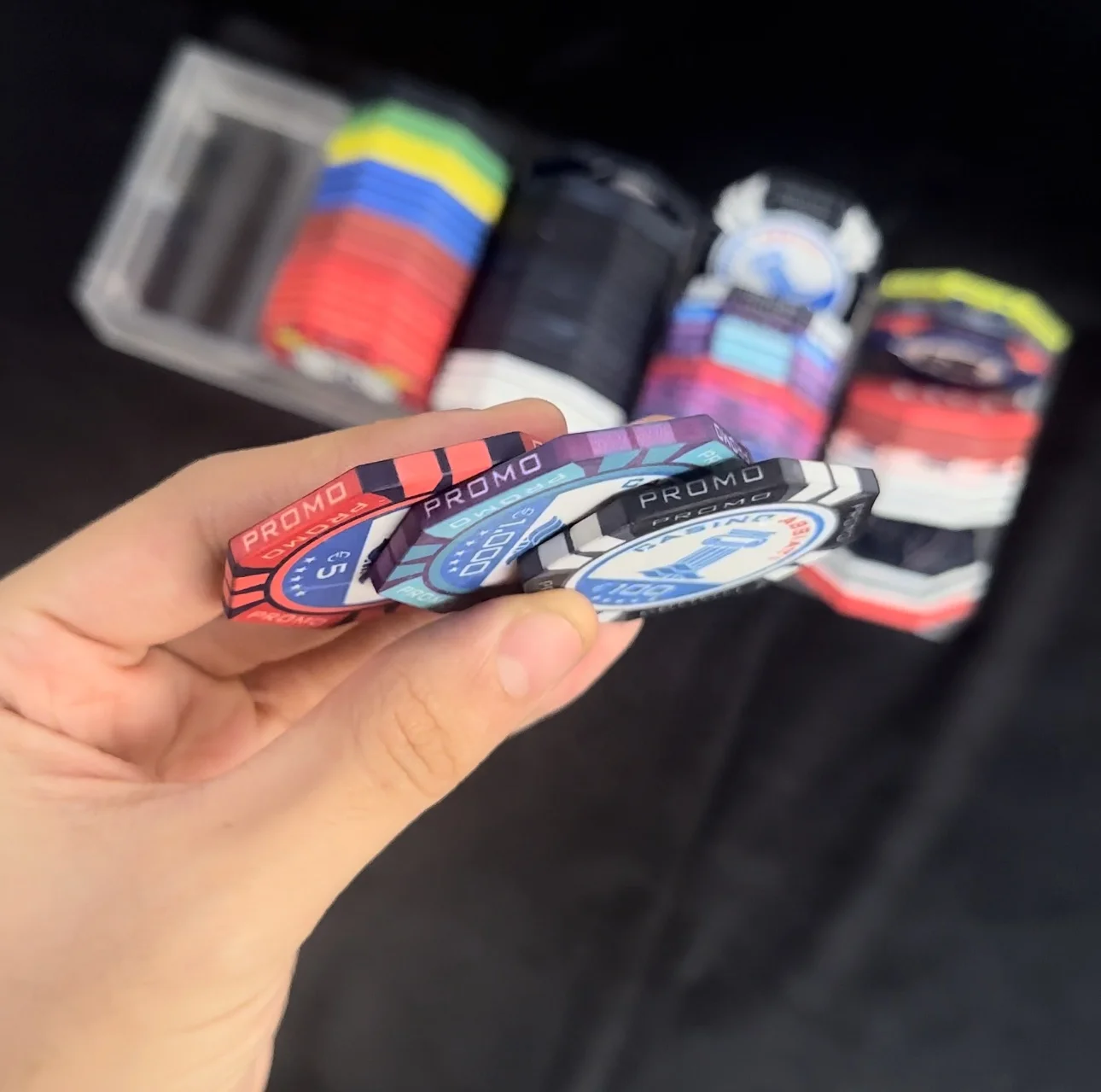 Hot Selling Customization 44 MM New Ceramic Octagonal Poker Chip For Casino Gambling Game