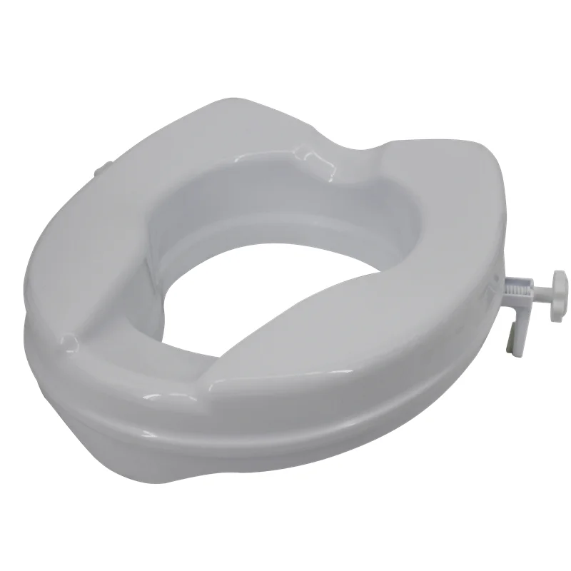 6 inch Raised Toilet Seat Bathroom Sturdy Portable commode Seat Riser Elevated Safety Locking MK05006